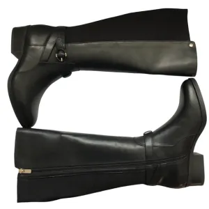 New Taryn Rose Black Leather Gigi Weatherproof Knee High Boot 9