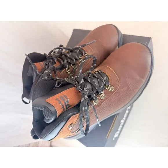 NEW Timberland Flume Mid Dark Brown Waterproof Hiking Boots Men 8.5 M TB 0A29B8