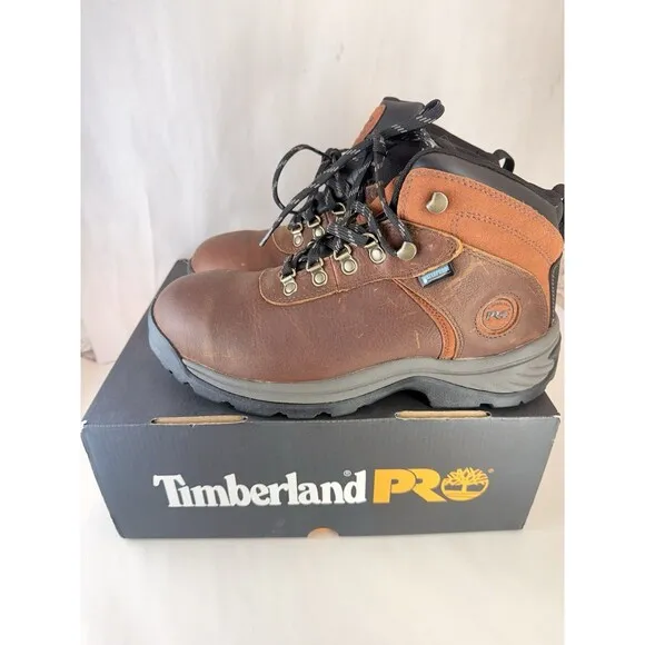 NEW Timberland Flume Mid Dark Brown Waterproof Hiking Boots Men 8.5 M TB 0A29B8