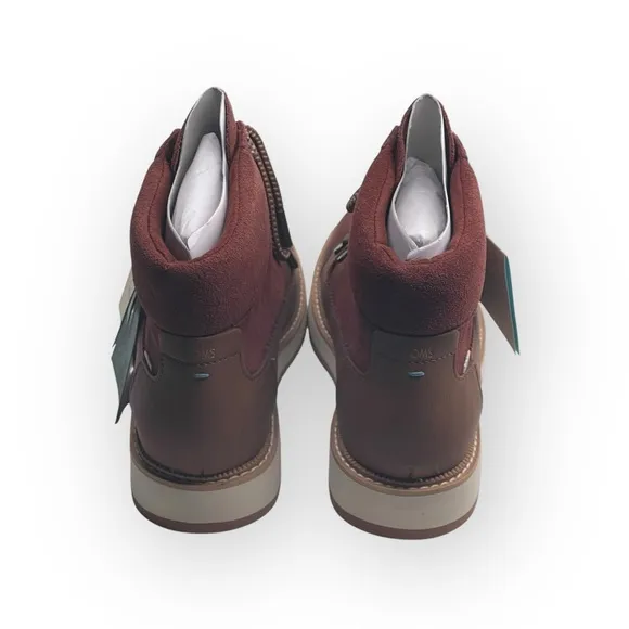 new Toms ☀︎︎ Mesa Waterproof Leather Bootie ☀︎︎ Hiking Boot ☀︎︎ Penny Brown 6.5M