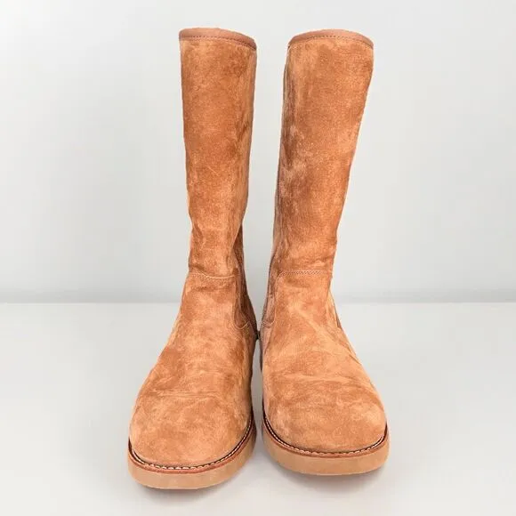 NEW! UGG Australia Sunset III Boots US Women's Size 11 Brown Leather/Shearling