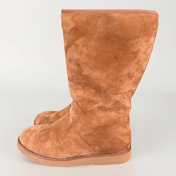 NEW! UGG Australia Sunset III Boots US Women's Size 11 Brown Leather/Shearling