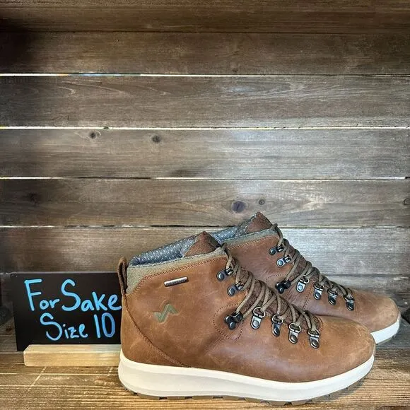 New Womens ForSake Thatcher Brown Leather‎ Waterproof Hiking Ankle Boots Size 10