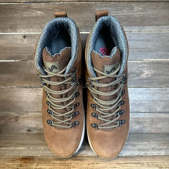 New Womens ForSake Thatcher Brown Leather‎ Waterproof Hiking Ankle Boots Size 10