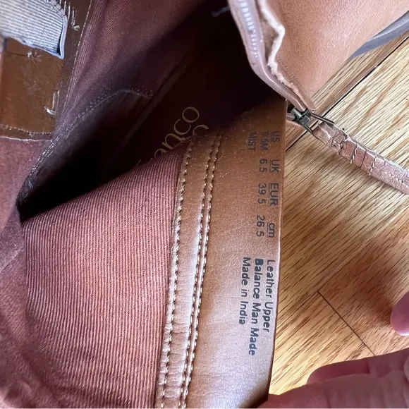 NEW Women’s Tan Leather Ankle Boots Franco Sarto Size 8.5