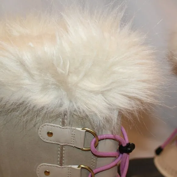 NEW YOUTH 6 WOMEN'S 7.5-8‎ SOREL JOAN OF ARTIC TALL WINTER LEATHER BOOTS TAN