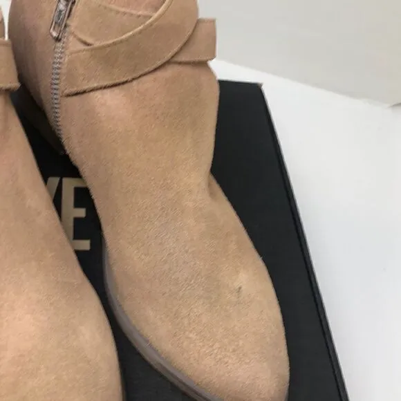 NEW FRYE Ray Western Shootie Suede Ankle Boots - Size 7M Beige Multi NEW in Box