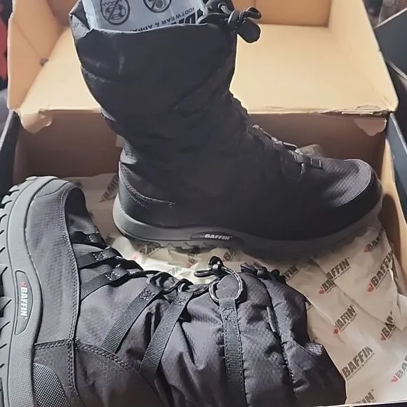 New In Box ESCALATE BAFFIN BLACK WINTER BOOTS Mens 8