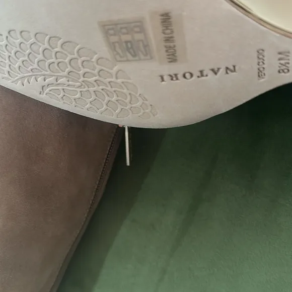 NIB Natori Above the Knee Suede Boots with back zipper and 4” heels.