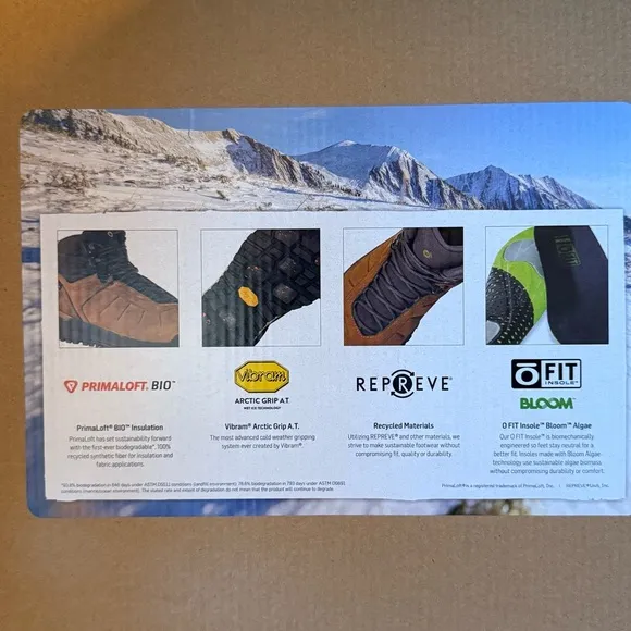 NIB Obōz Men’s Andesite Mid Insulated B-Dry Waterproof Boots/Thunder Gray Sze 14