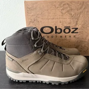 NIB Obōz Men’s Andesite Mid Insulated B-Dry Waterproof Boots/Thunder Gray Sze 14