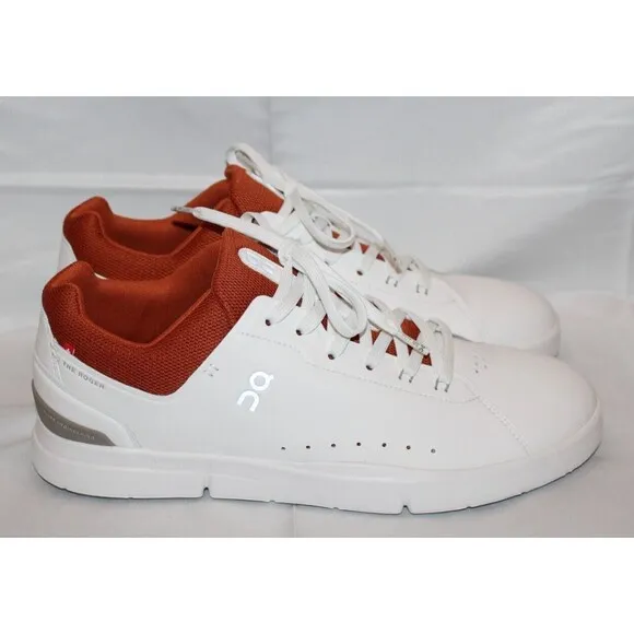 NIB ON CLOUD Men's The Roger Advantage Sneakers Shoes White‎ Rust