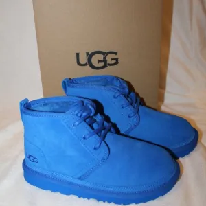 NIB UGG GIRL'S YOUTH NEUMEL ANKLE SUEDE SHEARLING LINED LACE UP‎ WINTER BOOTS