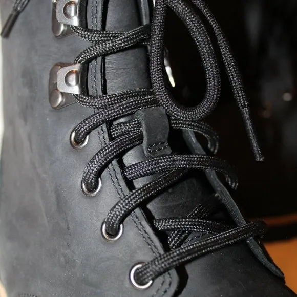 NIB UGG MEN'S RITTER LEATHER LOGO WORK‎ WINTER BOOTS BLACK 10