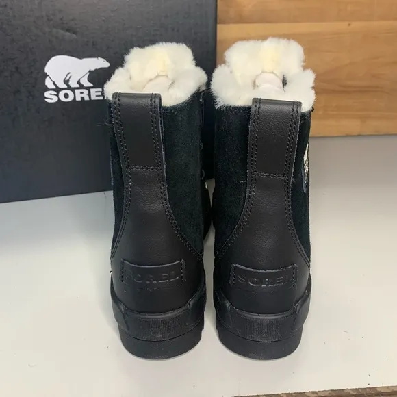 NIB Women’s Sorel Tivoli IV WP Black Snow Boots Insulated Waterproof