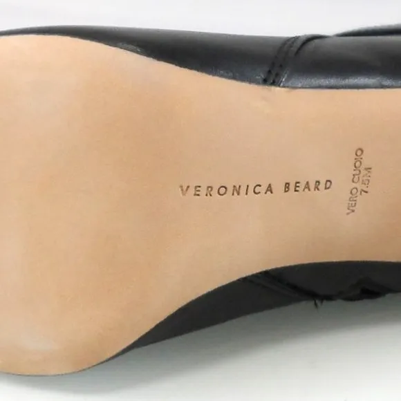 NIB$550 VERONICA BEARD Sohelia Buckled Strap Leather High-heel Ankle Boots 7.5
