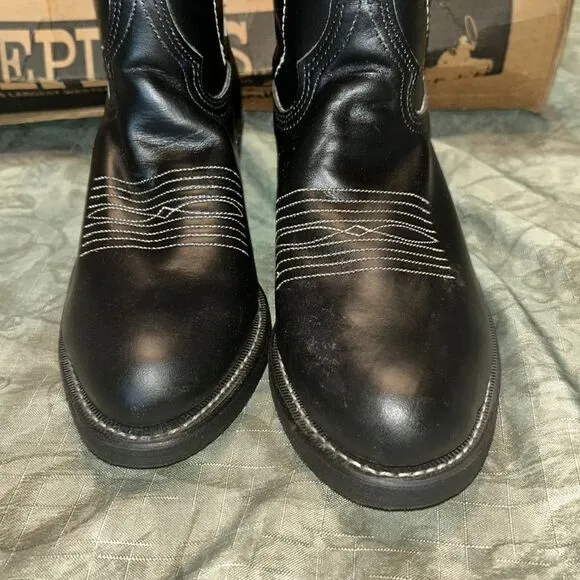 NIB Sheplers western Black Boots