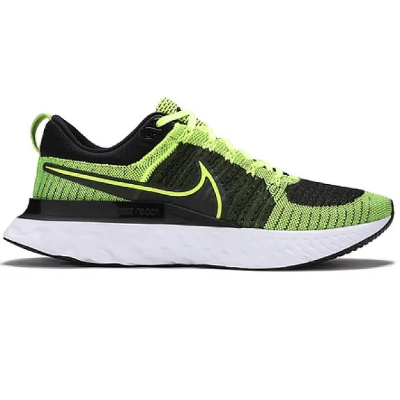 Nike React Infinity Run Flyknit 2 'Volt/Black'Men's Trainers Size 12 NWOT