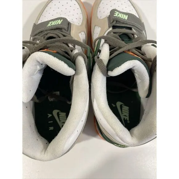 NIKE TRAINER 3 BG BASKETBALL SHOES SIZE 7Y #FZ3555 323 Green Orange Mid High Top