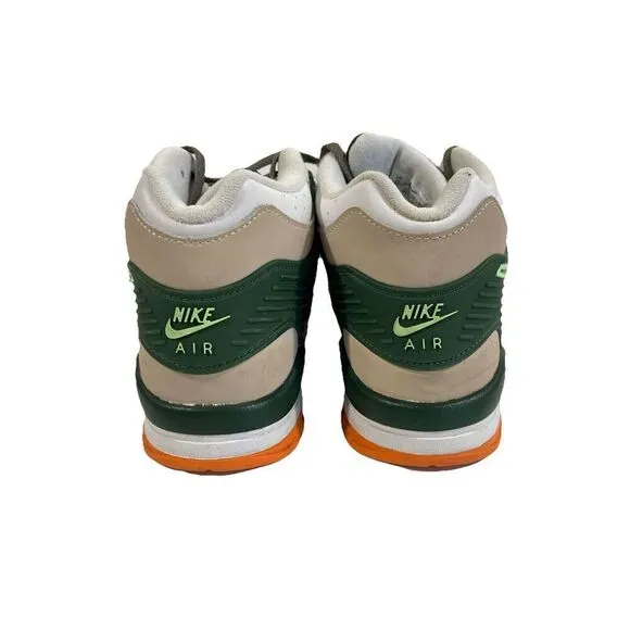 NIKE TRAINER 3 BG BASKETBALL SHOES SIZE 7Y #FZ3555 323 Green Orange Mid High Top