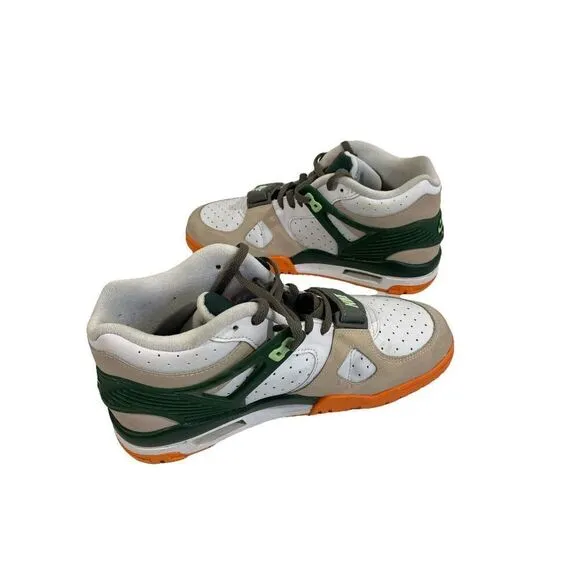 NIKE TRAINER 3 BG BASKETBALL SHOES SIZE 7Y #FZ3555 323 Green Orange Mid High Top
