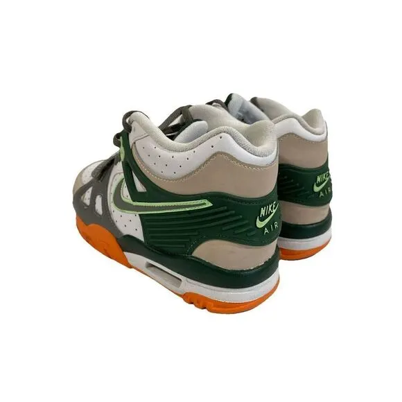 NIKE TRAINER 3 BG BASKETBALL SHOES SIZE 7Y #FZ3555 323 Green Orange Mid High Top