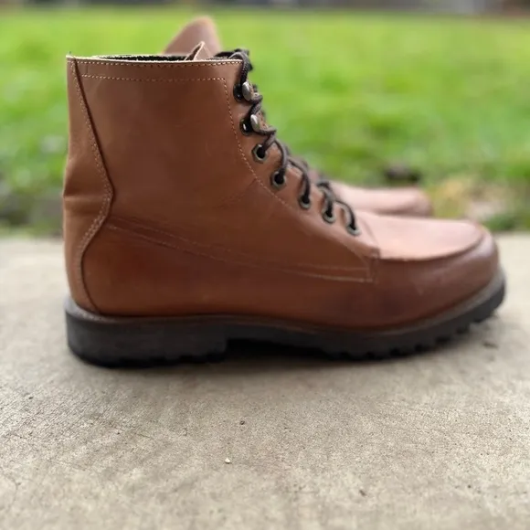 Norberto Costa leather ranger lug lace boots Sz 44/ USA men’s Sz 11