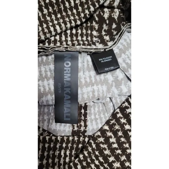 Norma Kamali XS Choc Glenn Plaid Matching Set NWT | Top &amp; Pleated Micro Skirt