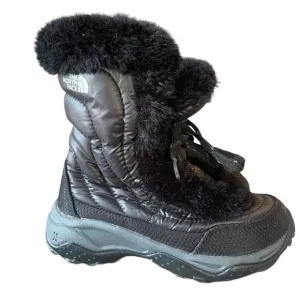 North Face Nuptse Black Goose Down Snow Winter Wateroroof Puffer Boots 13