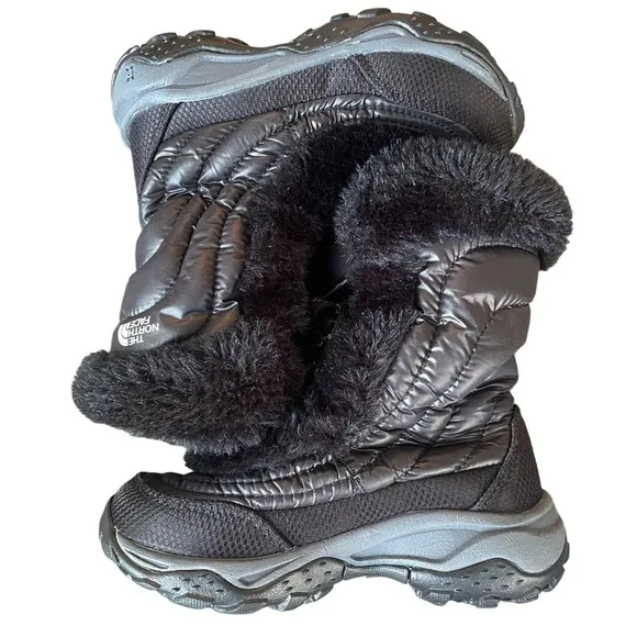 North Face Nuptse Black Goose Down Snow Winter Wateroroof Puffer Boots 13