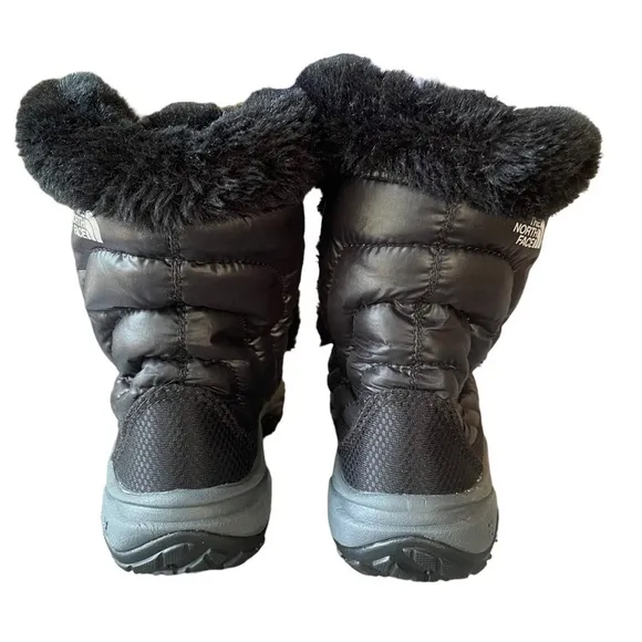 North Face Nuptse Black Goose Down Snow Winter Wateroroof Puffer Boots 13