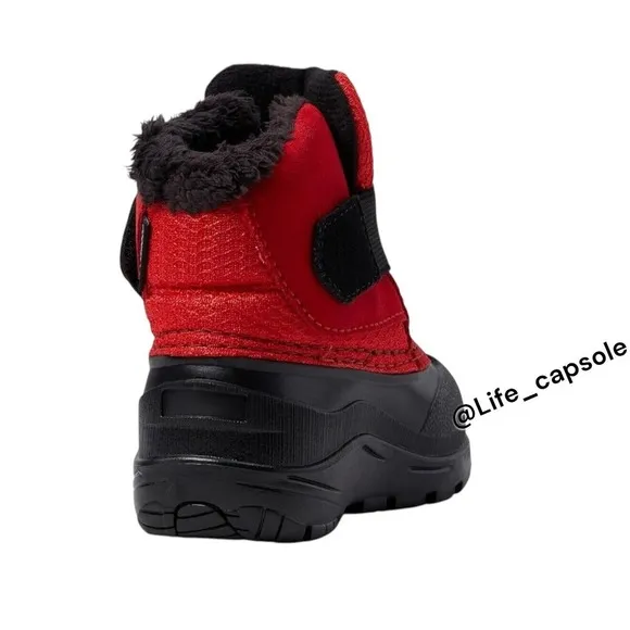 North Face Size 6 Toddler Boots Kids Red Alpenglow II Children Waterproof Snow
