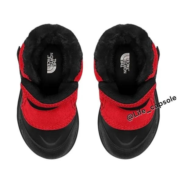North Face Size 6 Toddler Boots Kids Red Alpenglow II Children Waterproof Snow
