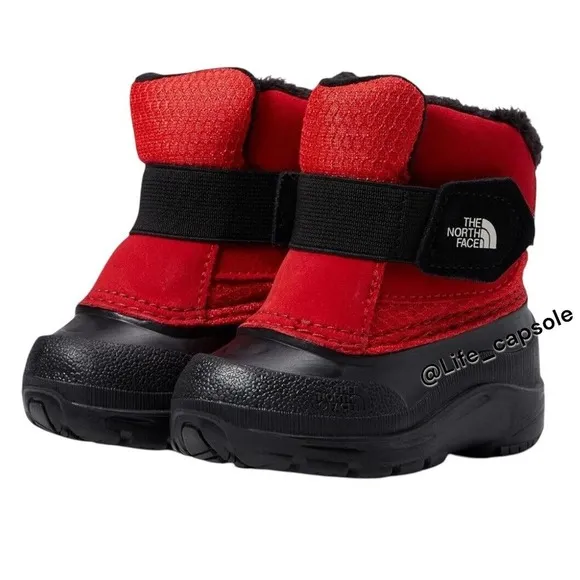 North Face Size 6 Toddler Boots Kids Red Alpenglow II Children Waterproof Snow