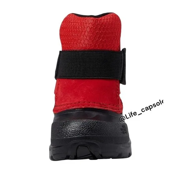 North Face Size 6 Toddler Boots Kids Red Alpenglow II Children Waterproof Snow