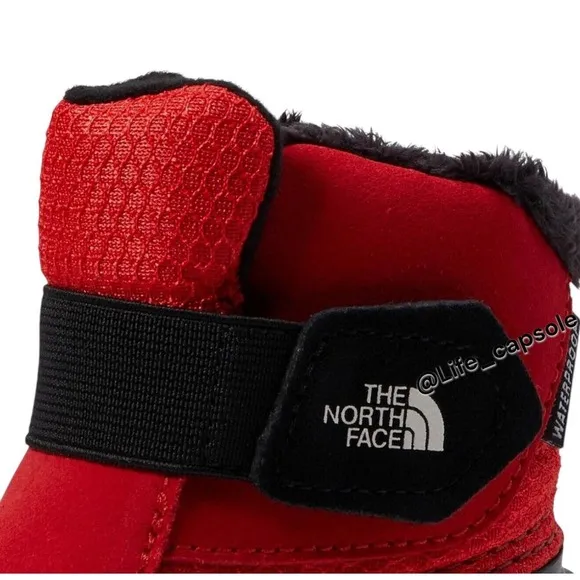 North Face Size 6 Toddler Boots Kids Red Alpenglow II Children Waterproof Snow