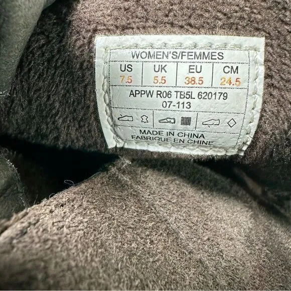 North Face Primaloft Brown Winter Boots Women’s Size 7.5