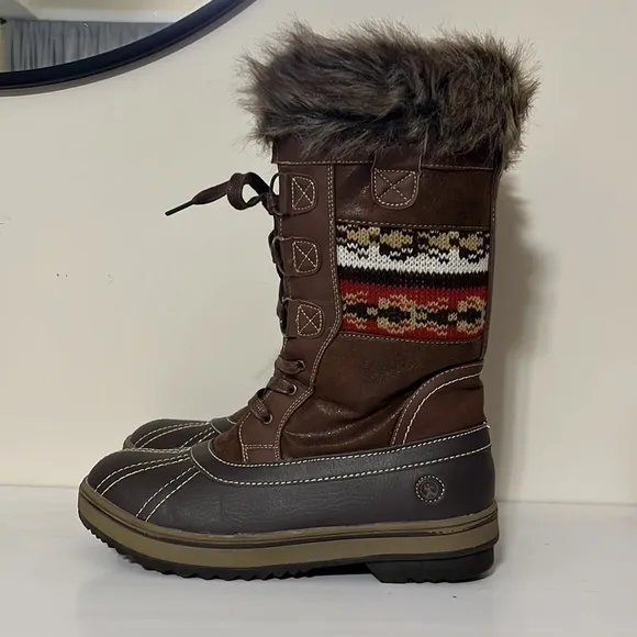 Northside Bishop Tan Nordic Winter Boots Size 9