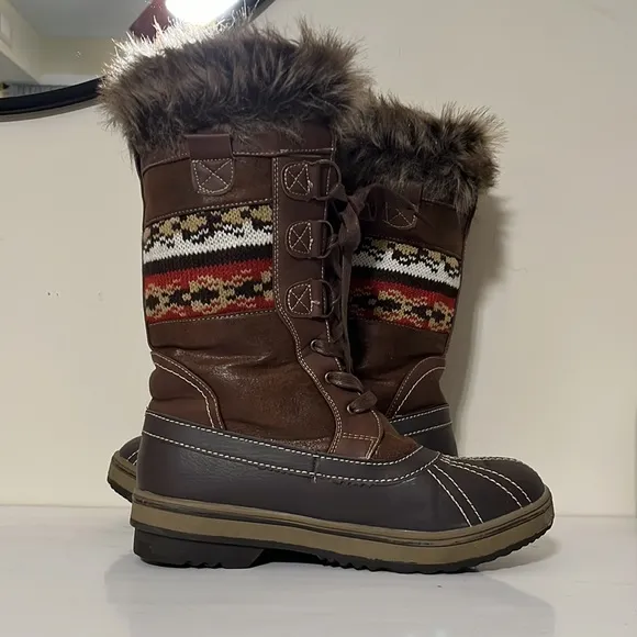 Northside Bishop Tan Nordic Winter Boots Size 9