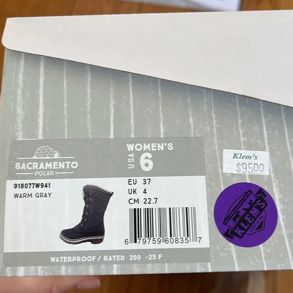 Northside Elements Sacramento Polar women’s size 6 warm gray winter boots
