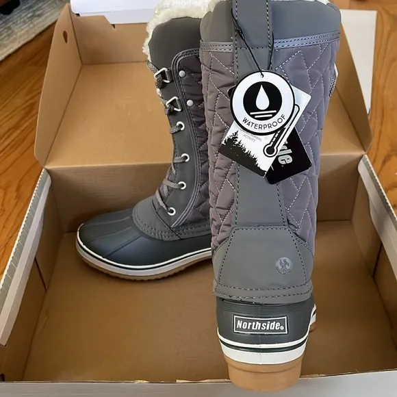 Northside Elements Sacramento Polar women’s size 6 warm gray winter boots