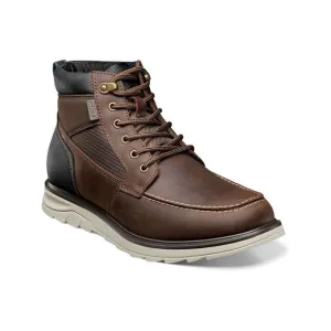 NUNN BUSH Mens Brown Stain Resistant Luxor Platform Leather Hiking Boots 12 M