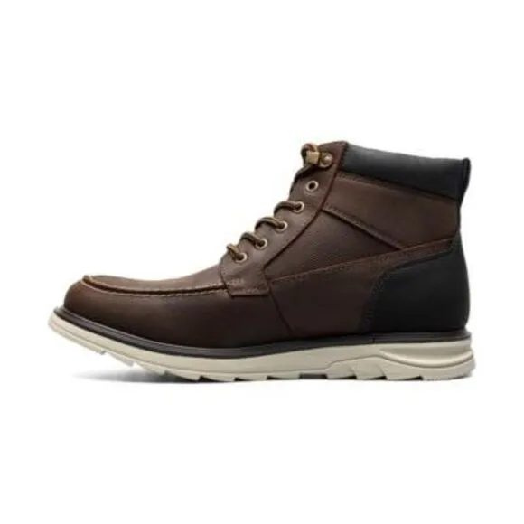 NUNN BUSH Mens Brown Stain Resistant Luxor Platform Leather Hiking Boots 12 M