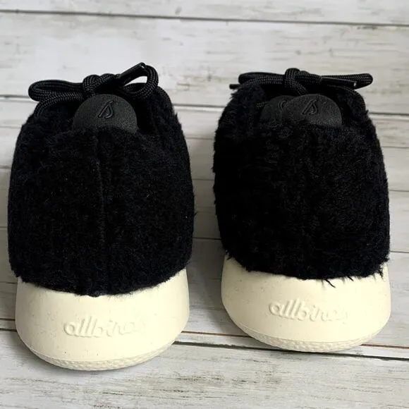 NWB Allbirds Men's Wool Runner Fluff Sneakers Shoes in Natural Black