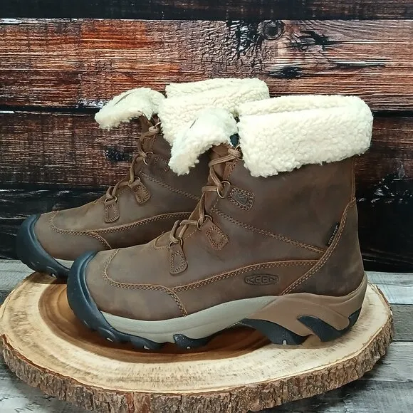 NWB Keen Betty Ankle Boots Size 9 Waterproof Insulated Shitake Brown 1026716