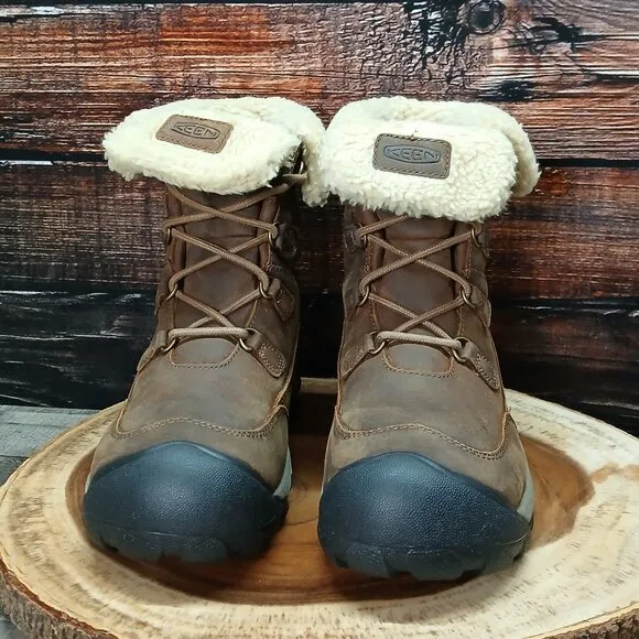 NWB Keen Betty Ankle Boots Size 9 Waterproof Insulated Shitake Brown 1026716