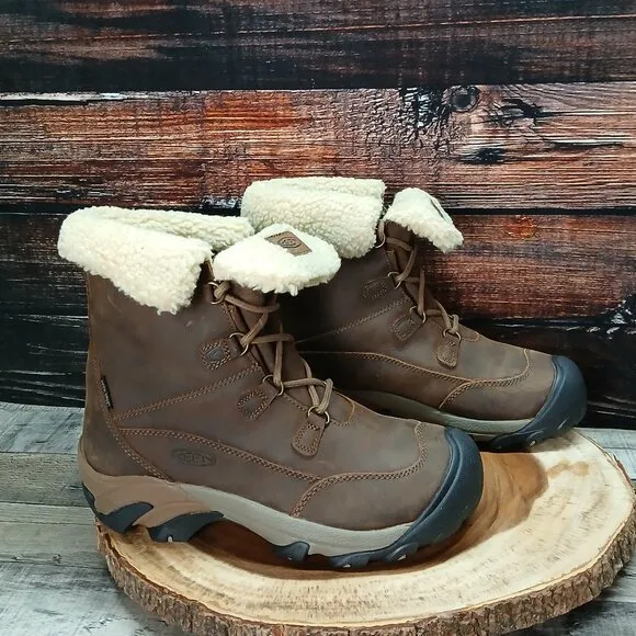 NWB Keen Betty Ankle Boots Size 9 Waterproof Insulated Shitake Brown 1026716