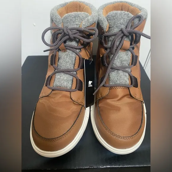NWB Sorel Women's Winter Boots Snow, Velvet Tan Blackened Brown, 9.5