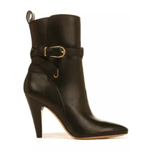 NWB VERONICA BEARD &quot;SOHELIA&quot; BLACK STRAP LEATHER HIGH HEEL BOOTS US SZ 6M $550