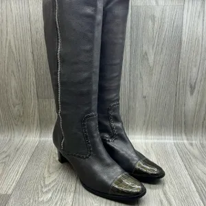 NWOT Brighton Leather &amp; Patent Croc Torch Boots